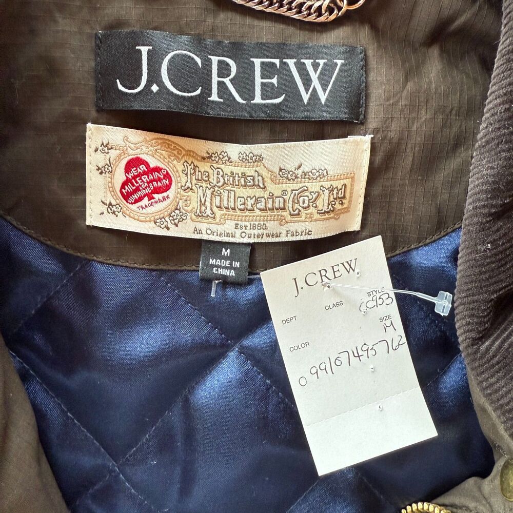 NWT J.Crew Womens Short Barn Jacket in Mossy Brown English Ripstop Cotton Medium - Picture 9 of 15